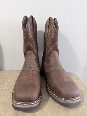 Men's Brown Western Work Boots